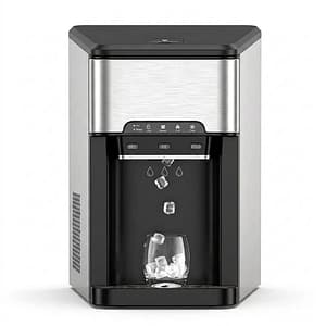 Clear Cool Water 2-in-1 Stainless Steel Countertop Ice Maker Water Dispenser 48Lbs/24H