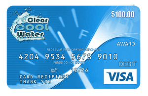 $100.00 Clear Cool Water Gas Card