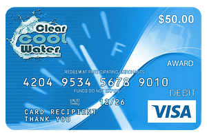 $100.00 Clear Cool Water Gas Card