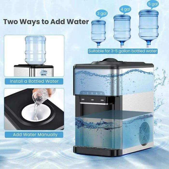 Clear Cool Water 3-in-1 Water Cooler Dispenser with Built-in Ice Maker w/ 3 Temperature Settings - Image 4